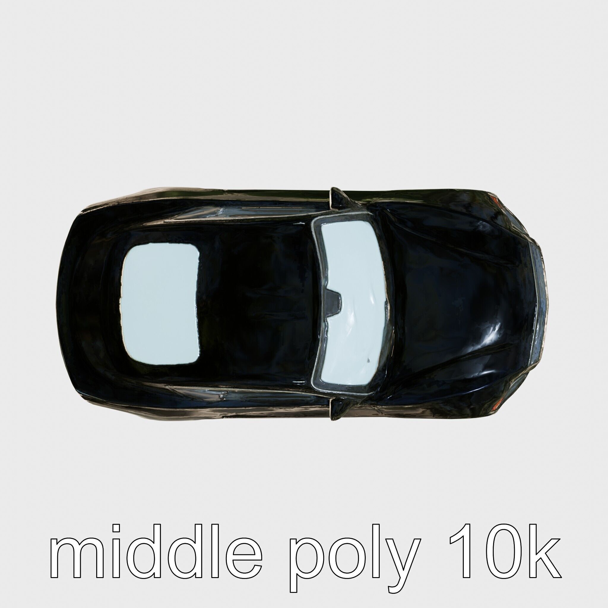 Black Mustang Sports Car 3D Model Low-poly 3D model_27
