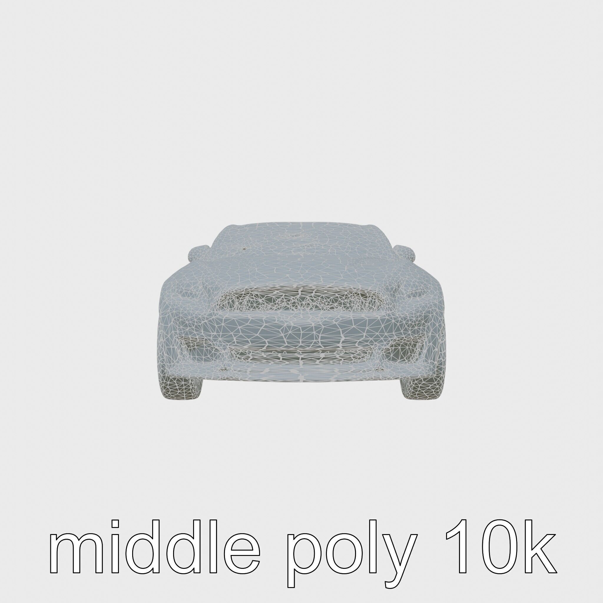 Black Mustang Sports Car 3D Model Low-poly 3D model_25