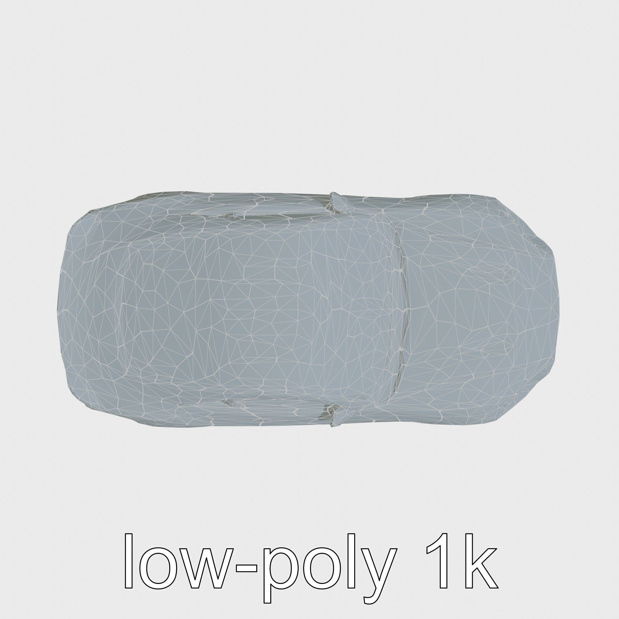 Black Mustang Sports Car 3D Model Low-poly 3D model_26