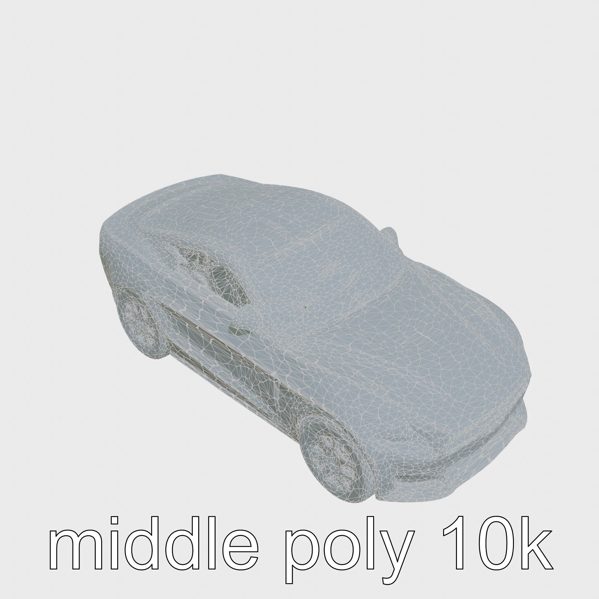 Black Mustang Sports Car 3D Model Low-poly 3D model_21