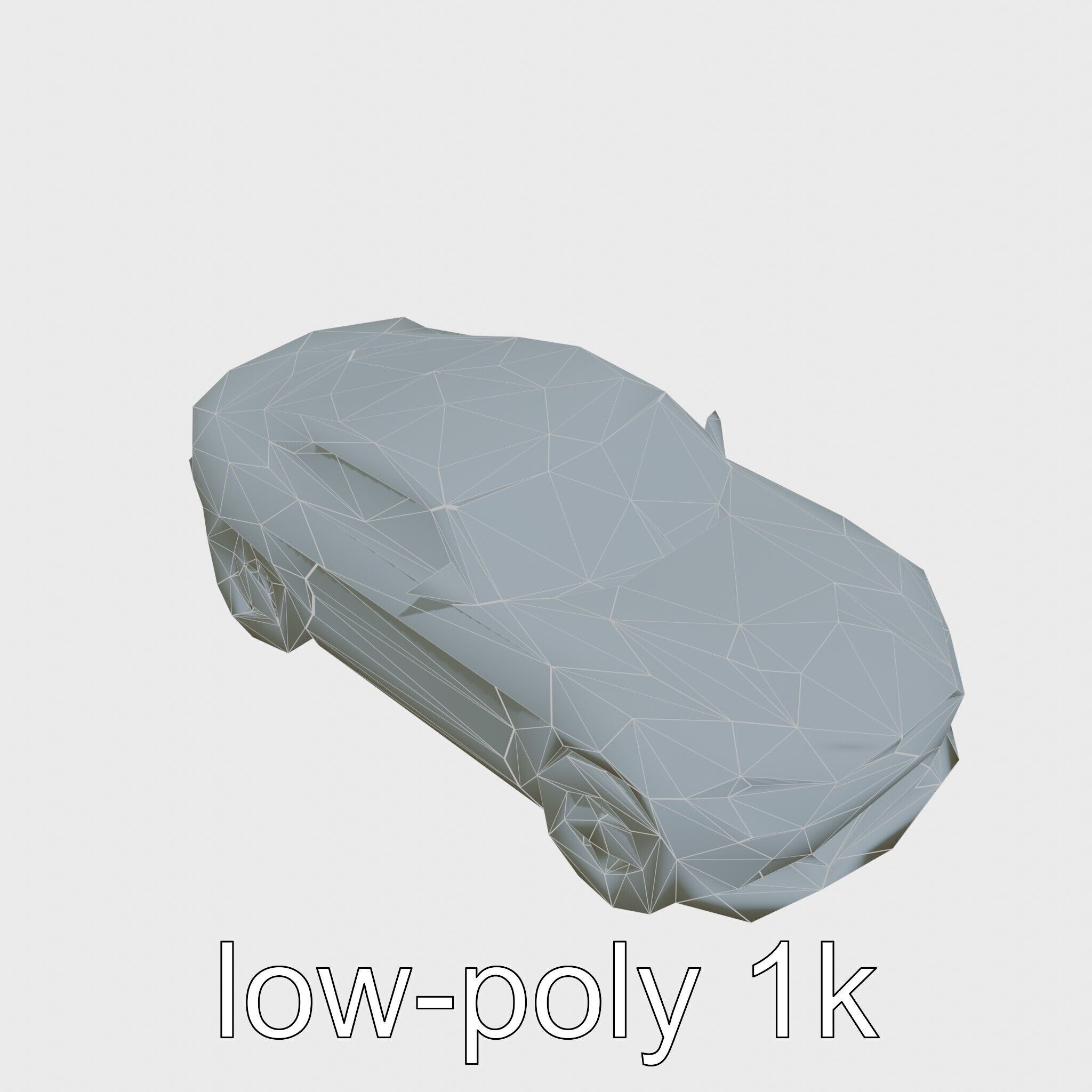 Black Mustang Sports Car 3D Model Low-poly 3D model_13