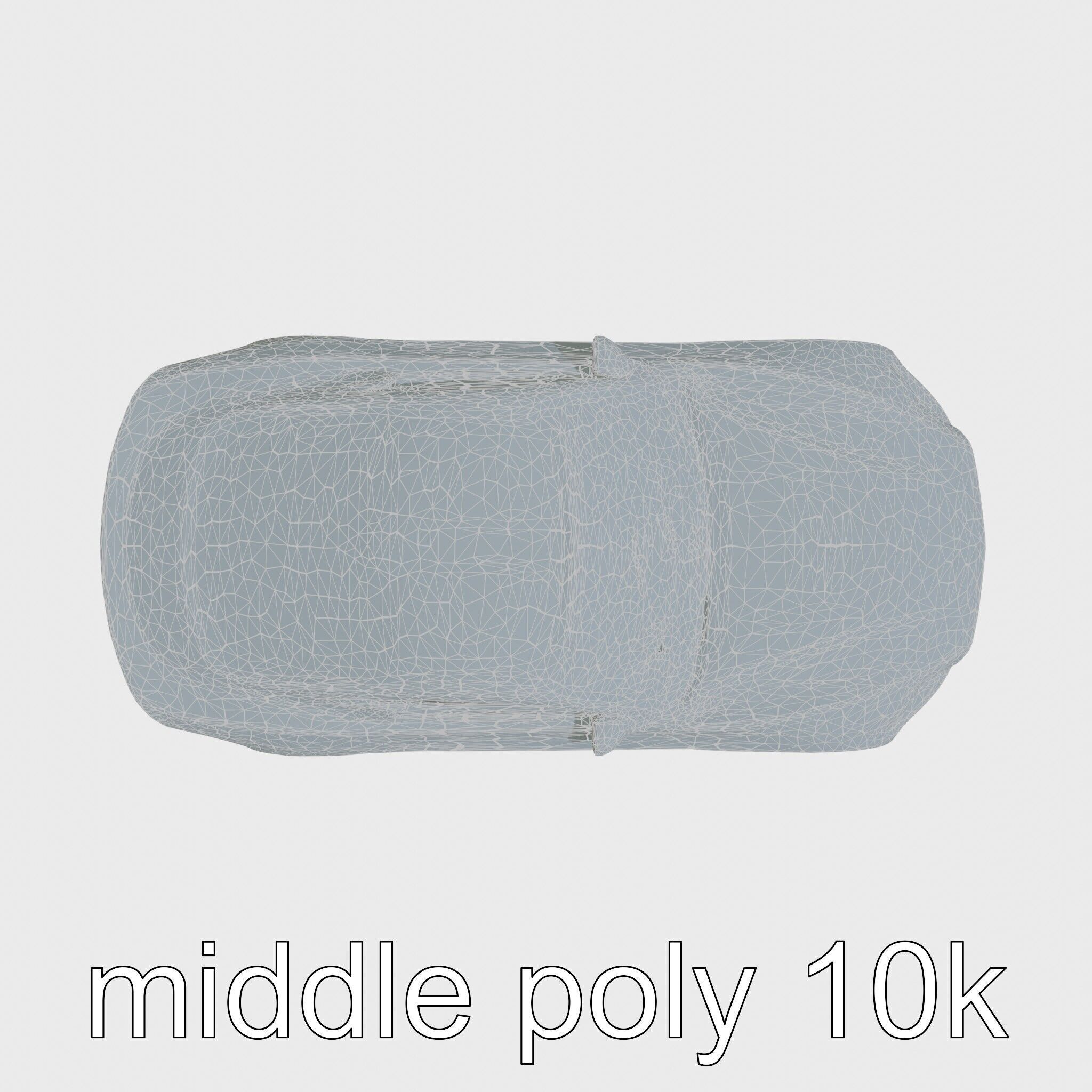 Black Mustang Sports Car 3D Model Low-poly 3D model_2