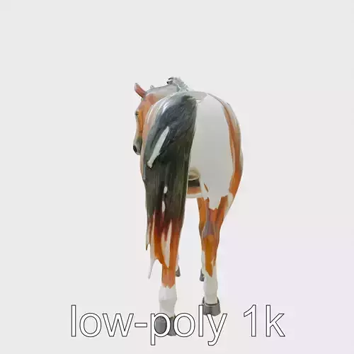 Paint Thoroughbred Horse with Unique Color Patterns 3D Model