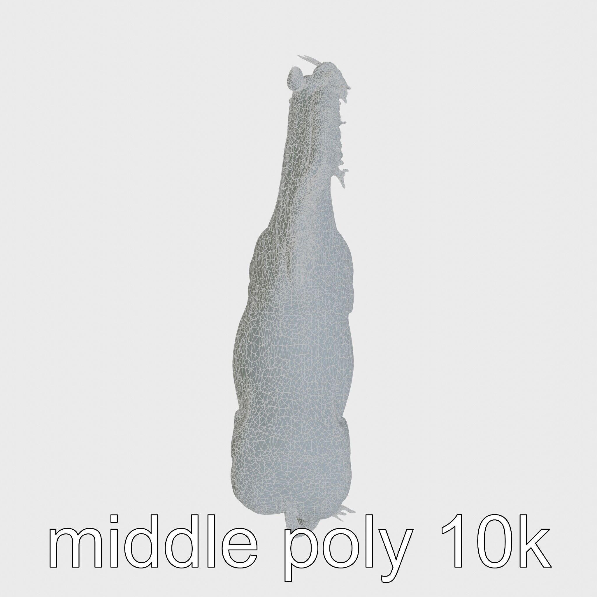 Chestnut Quarter Horse 3D Model with Energetic Pose Low-poly 3D model_24