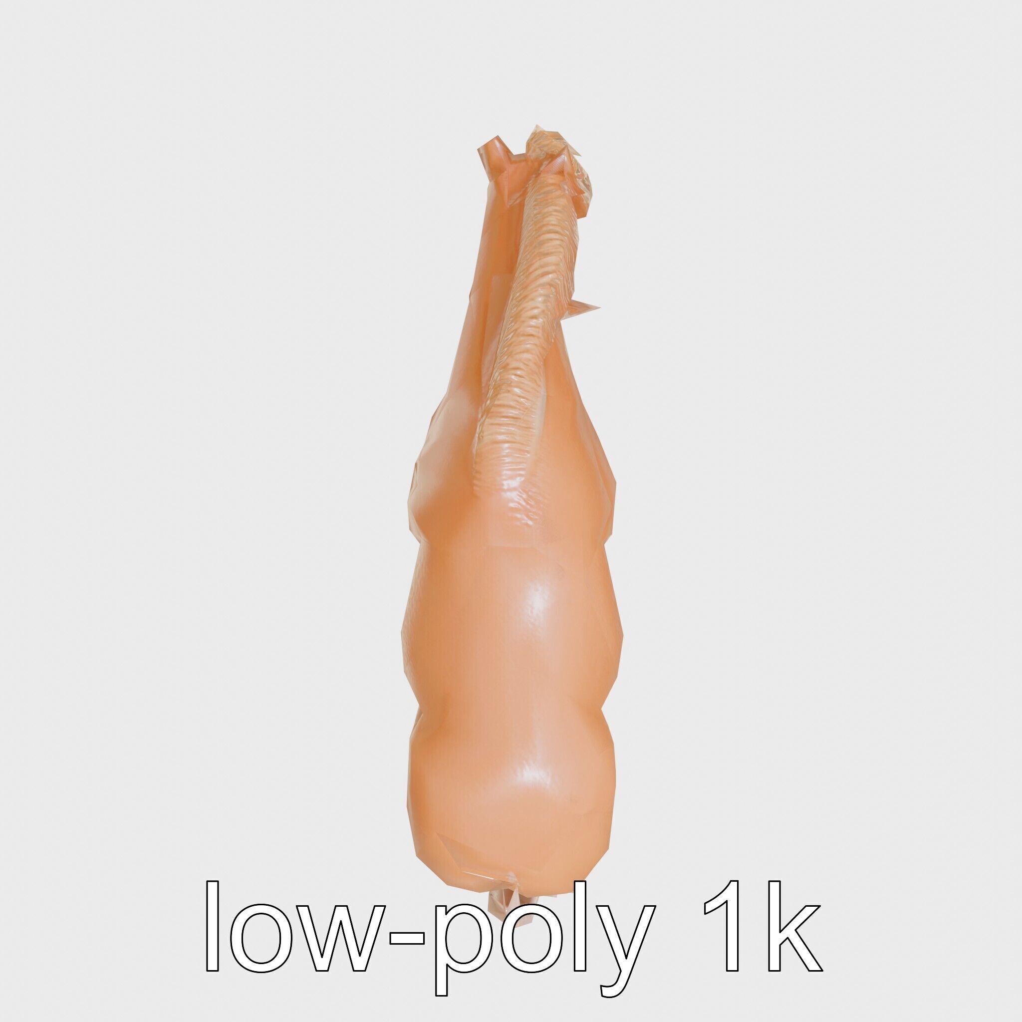 Chestnut Quarter Horse 3D Model with Energetic Pose Low-poly 3D model_13