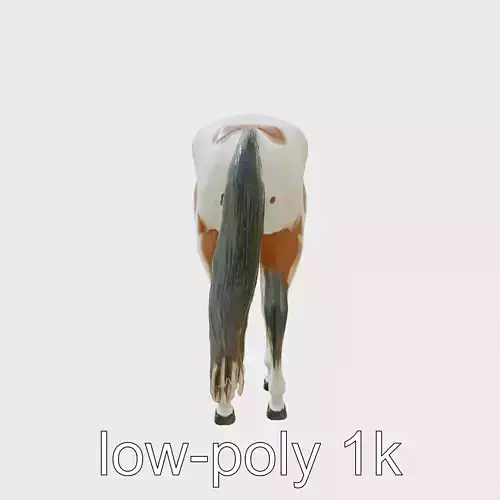 Appaloosa Quarter Horse 3D Model with Spotted Coat