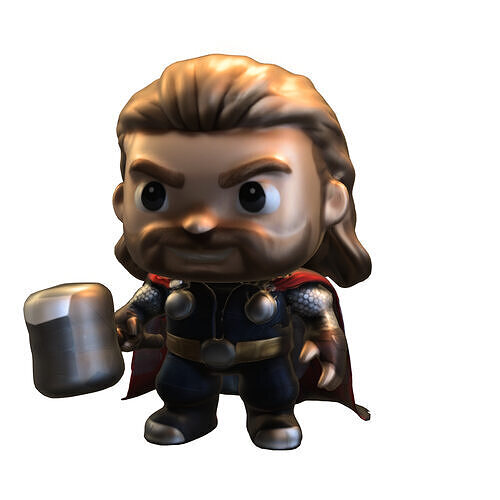 cartoon plushie thor chibi 3D model