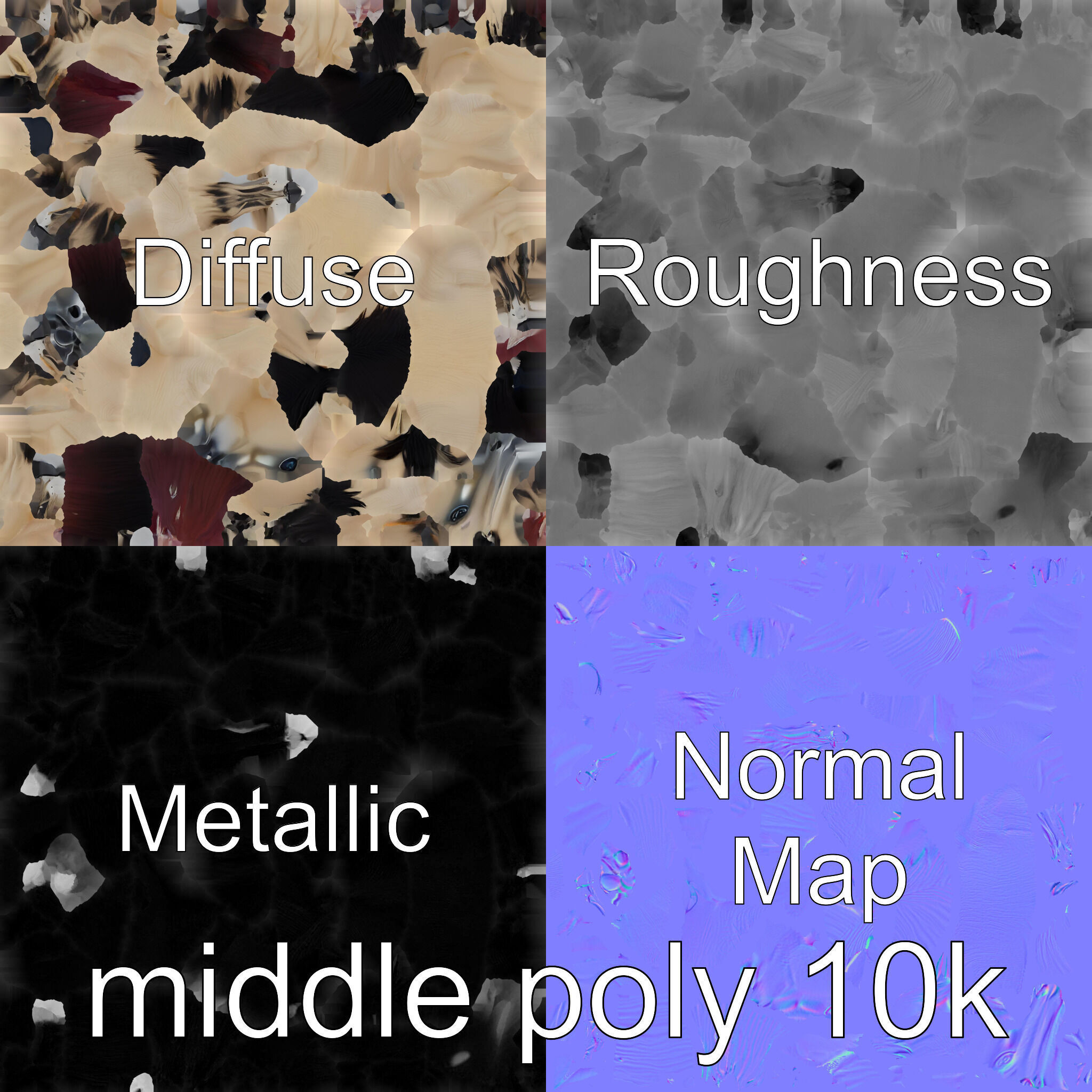 Andalusian Horse with Arched Neck and Proud Stance 3D Model Low-poly 3D model_29