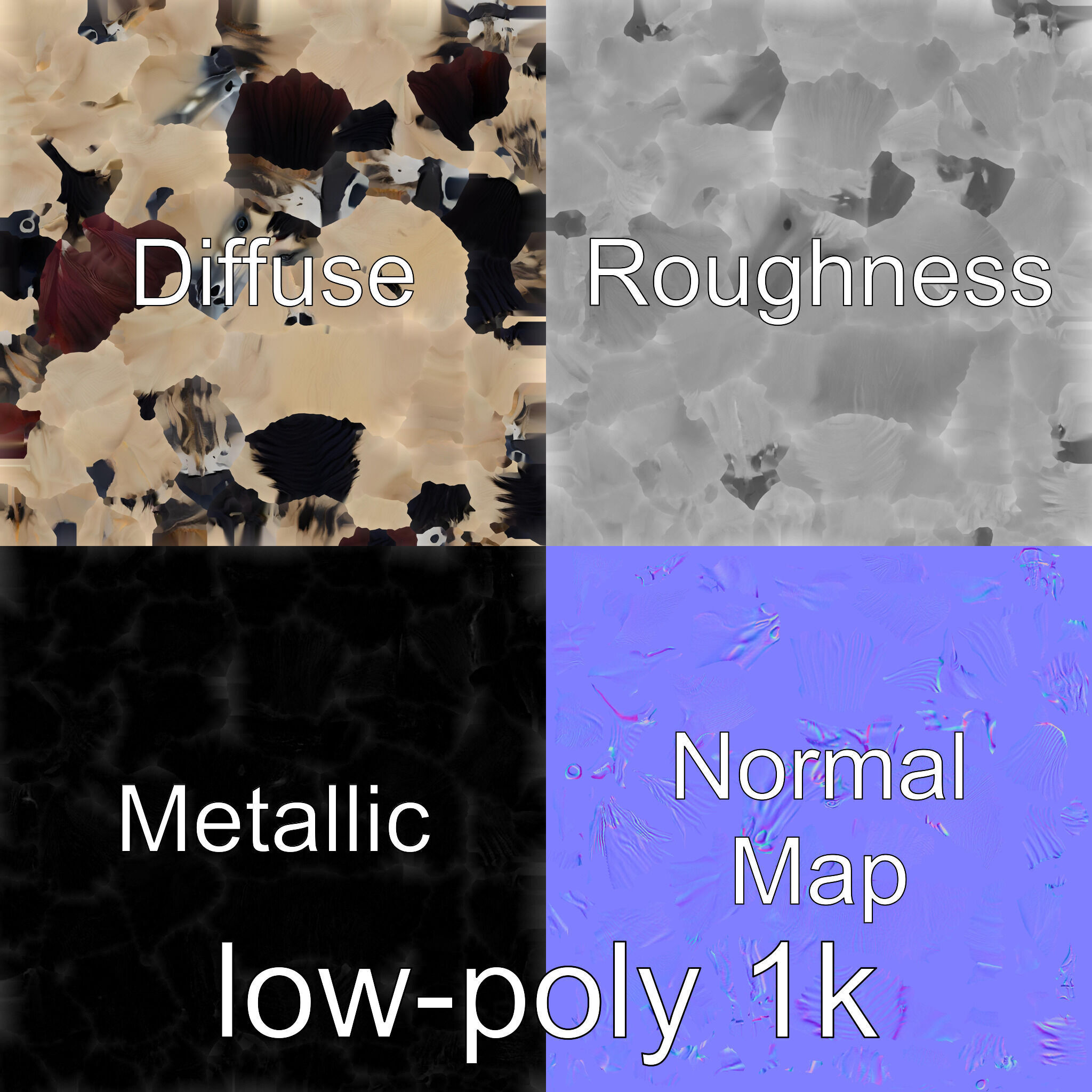 Andalusian Horse with Arched Neck and Proud Stance 3D Model Low-poly 3D model_30