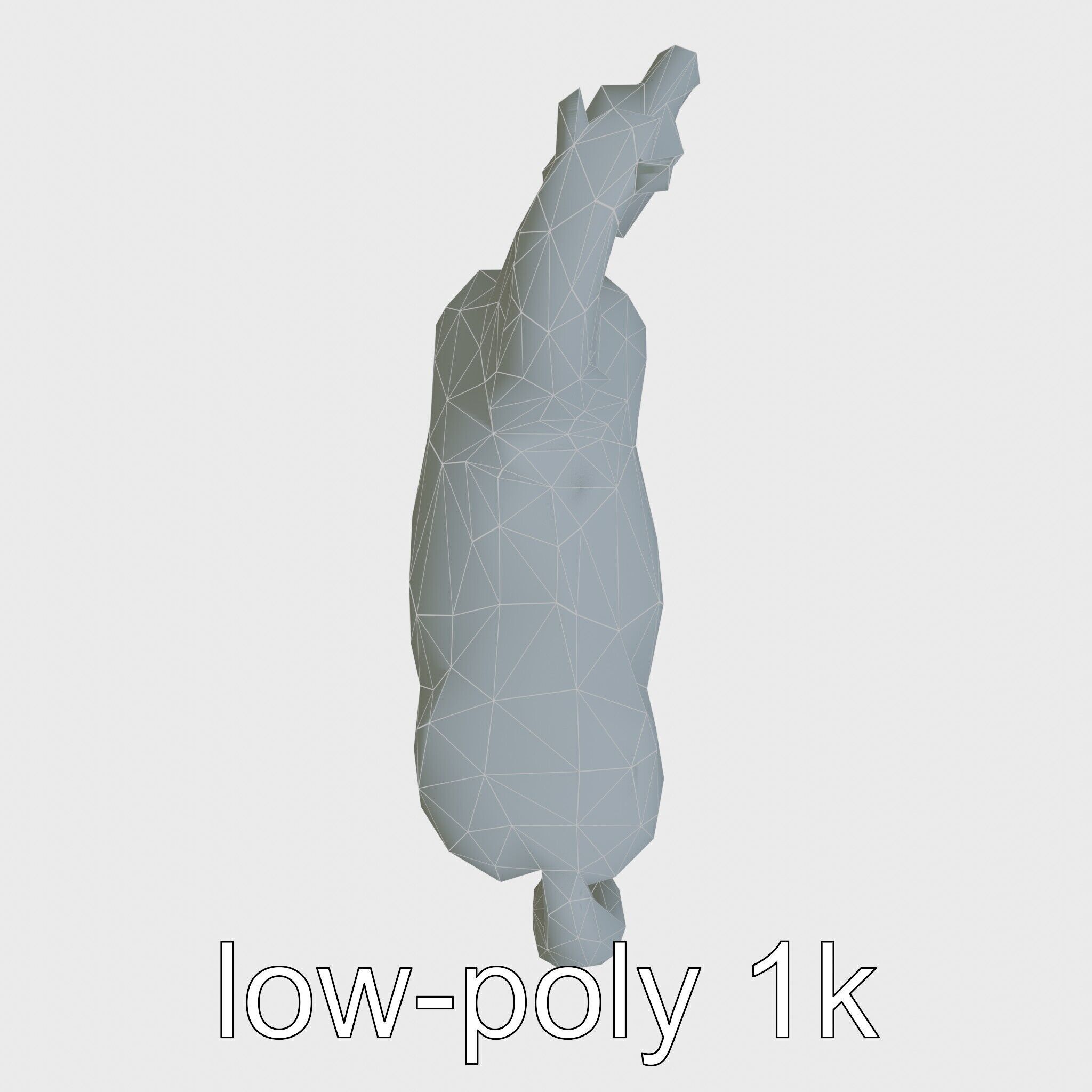 Andalusian Horse with Arched Neck and Proud Stance 3D Model Low-poly 3D model_17