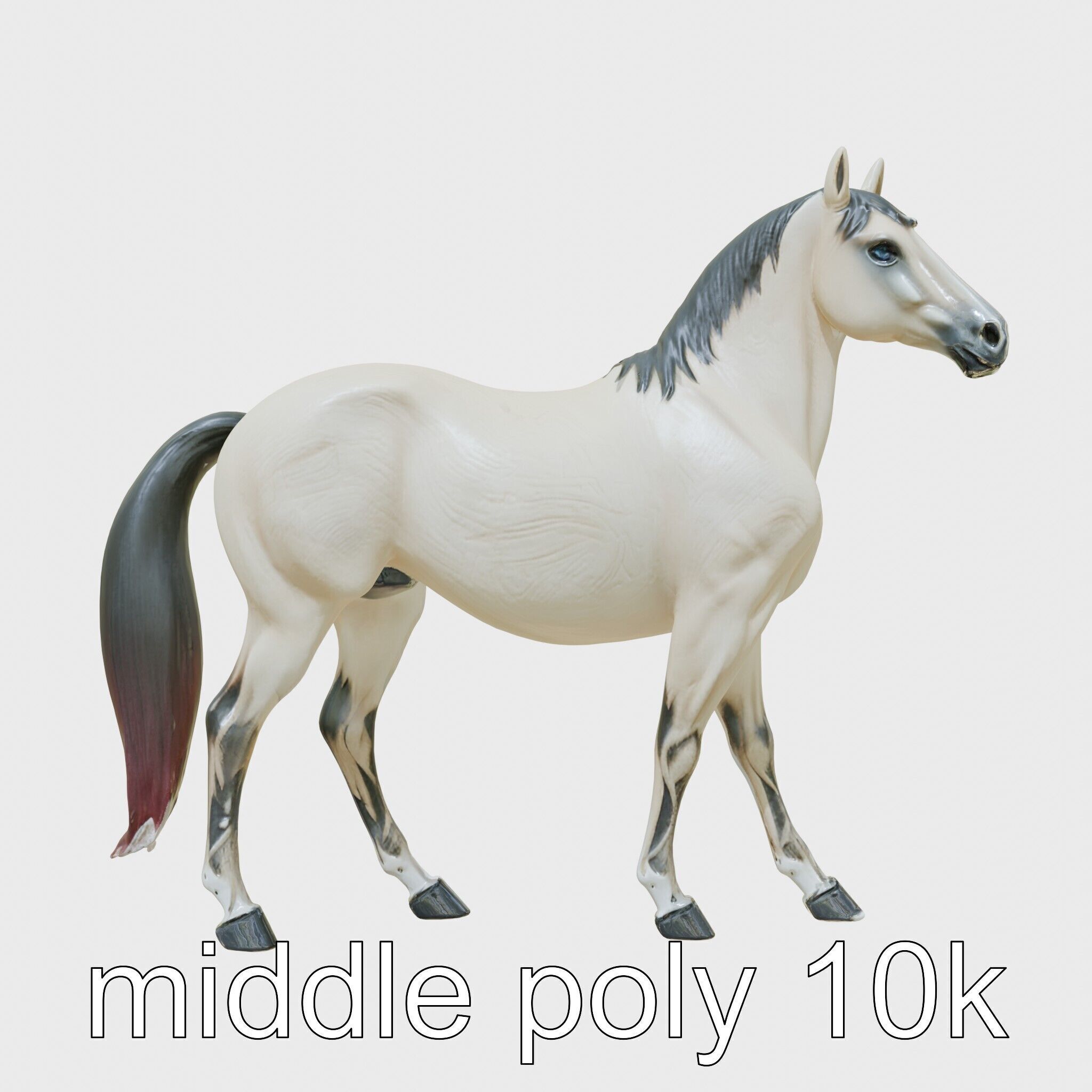 Andalusian Horse with Arched Neck and Proud Stance 3D Model Low-poly 3D model_23