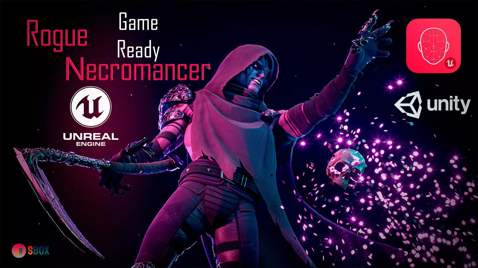 Rogue Necromancer Low-poly 3D model_0