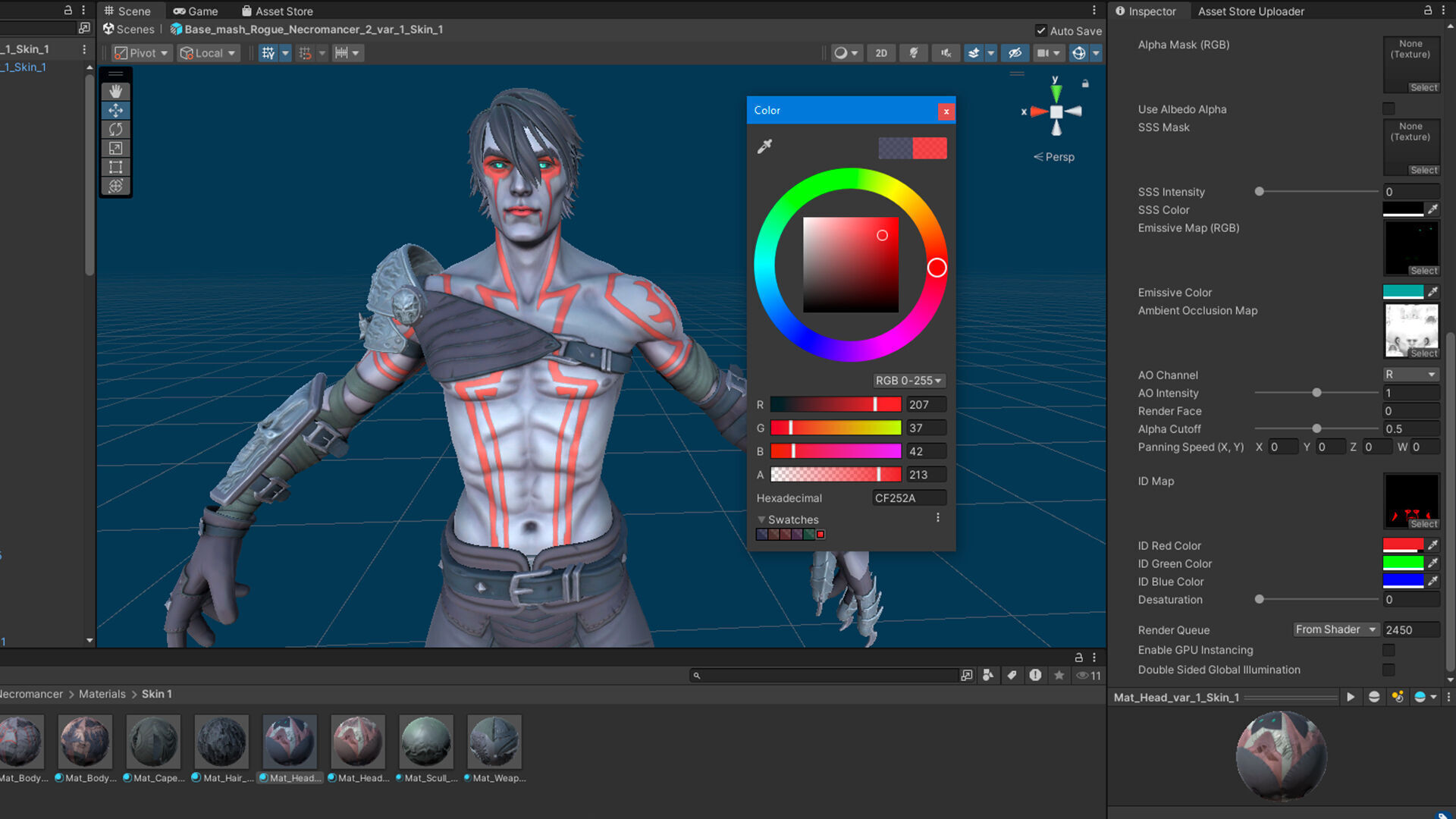 Rogue Necromancer Low-poly 3D model_24