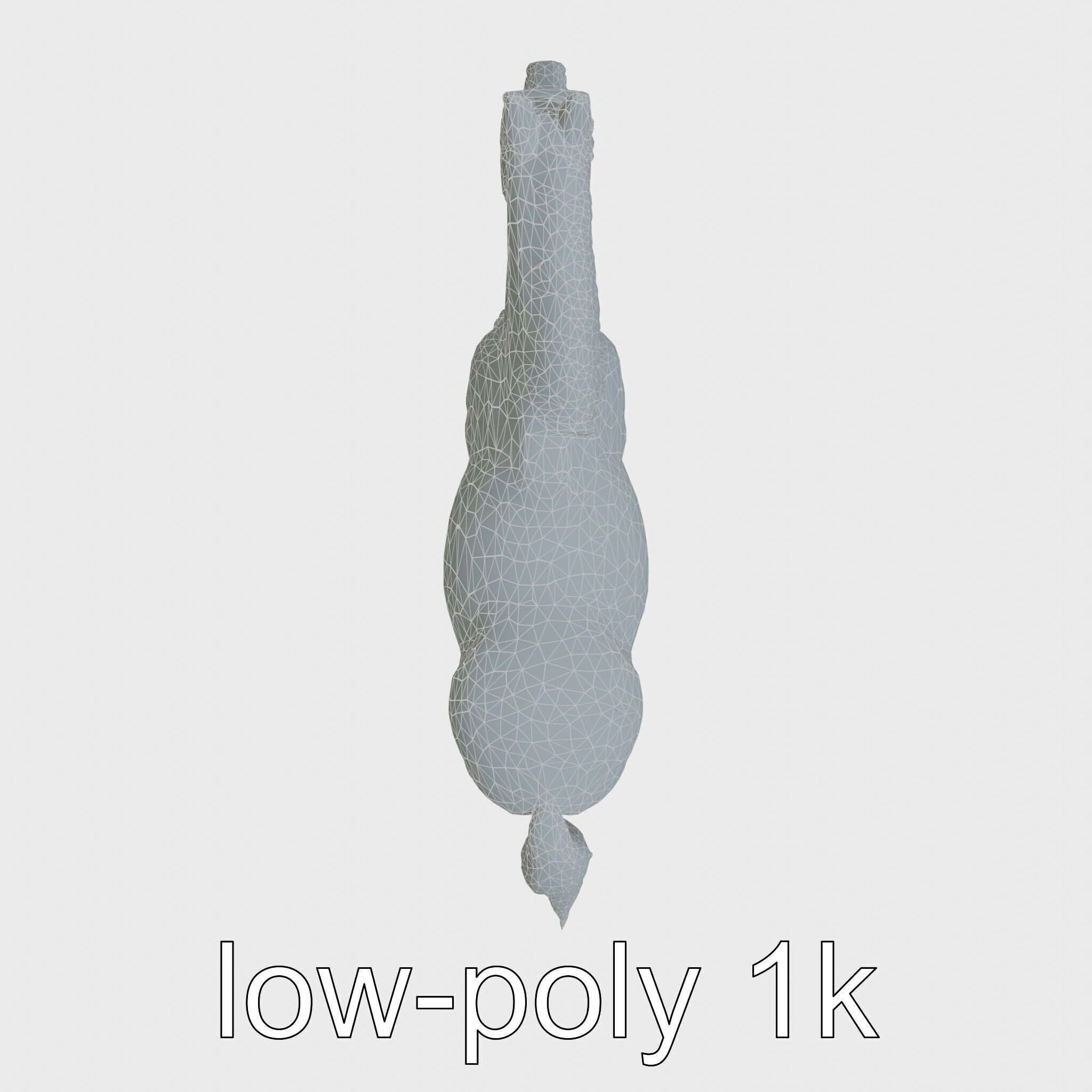 Percheron Horse Elegant Movement Model Low-poly 3D model_58