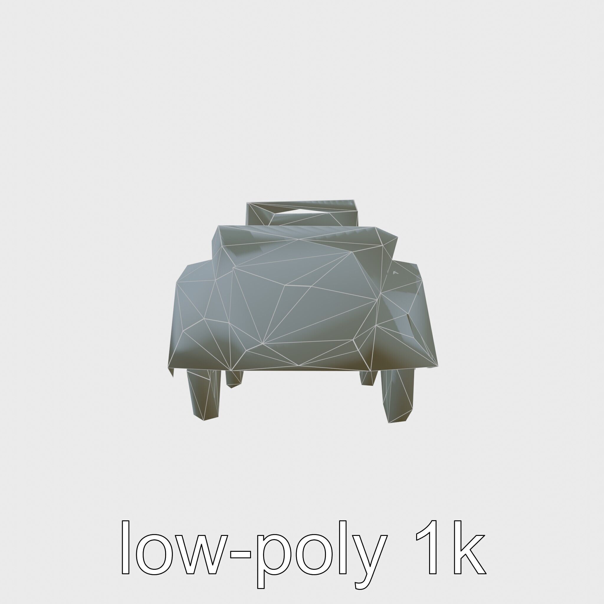 Percheron Horse Elegant Movement Model Low-poly 3D model_7