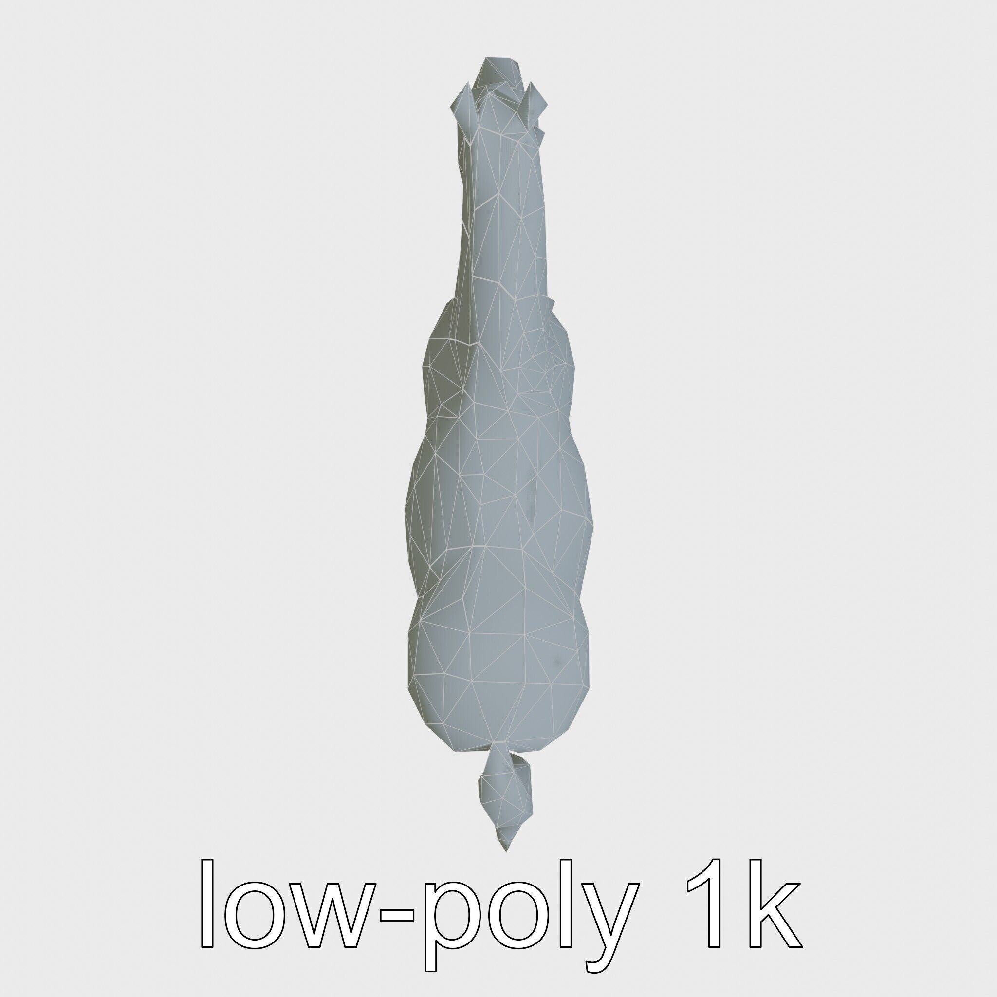 Percheron Horse Elegant Movement Model Low-poly 3D model_48