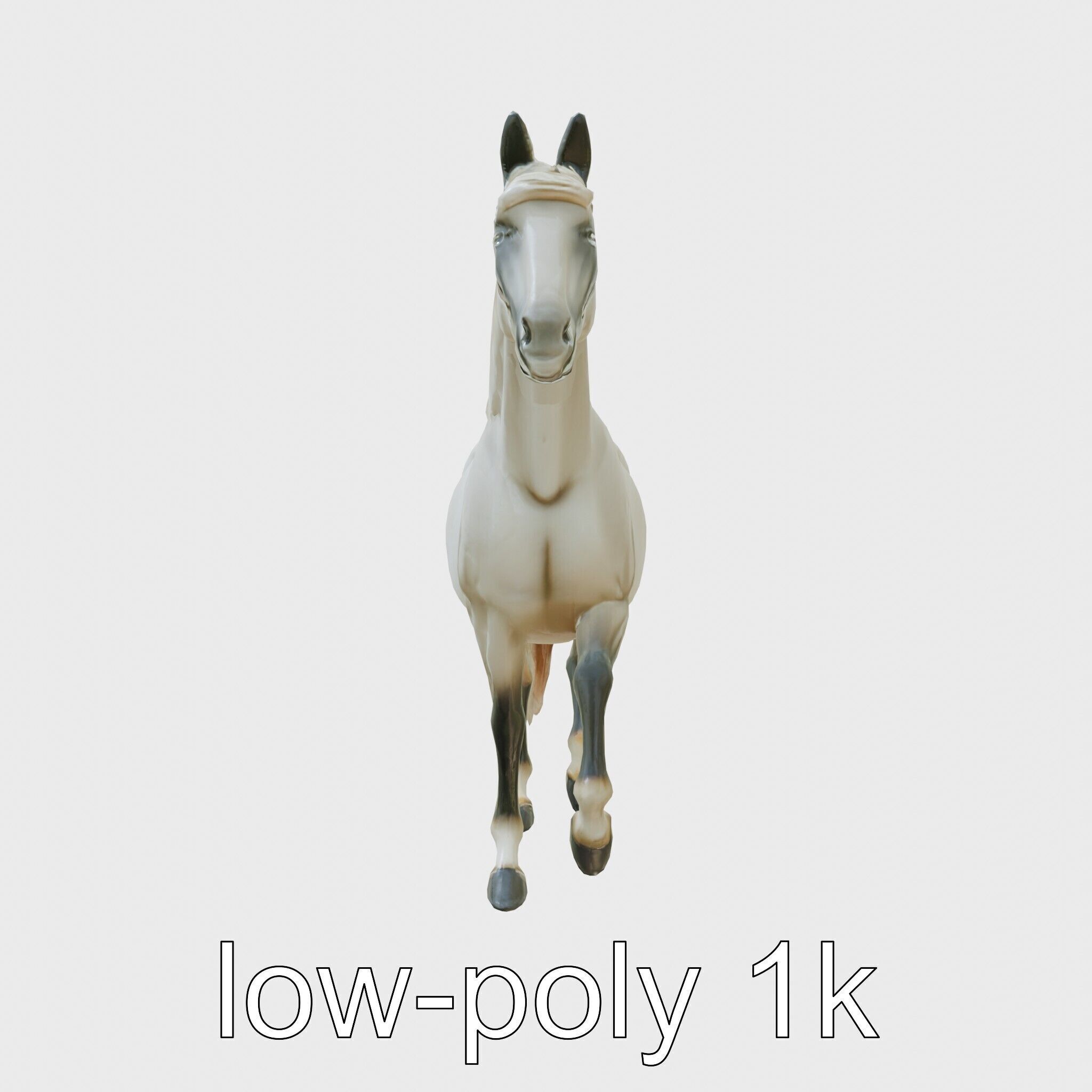 Percheron Horse Elegant Movement Model Low-poly 3D model_57