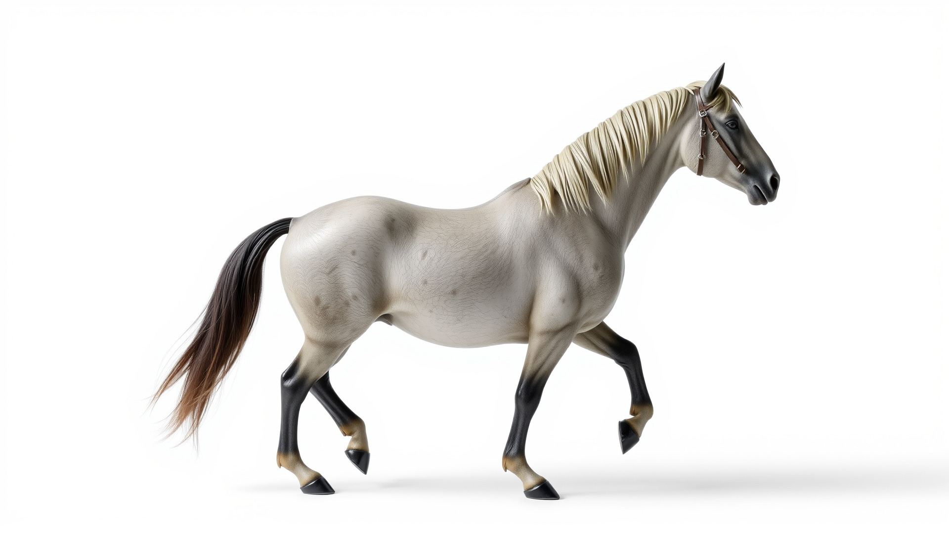 Percheron Horse Elegant Movement Model Low-poly 3D model_31