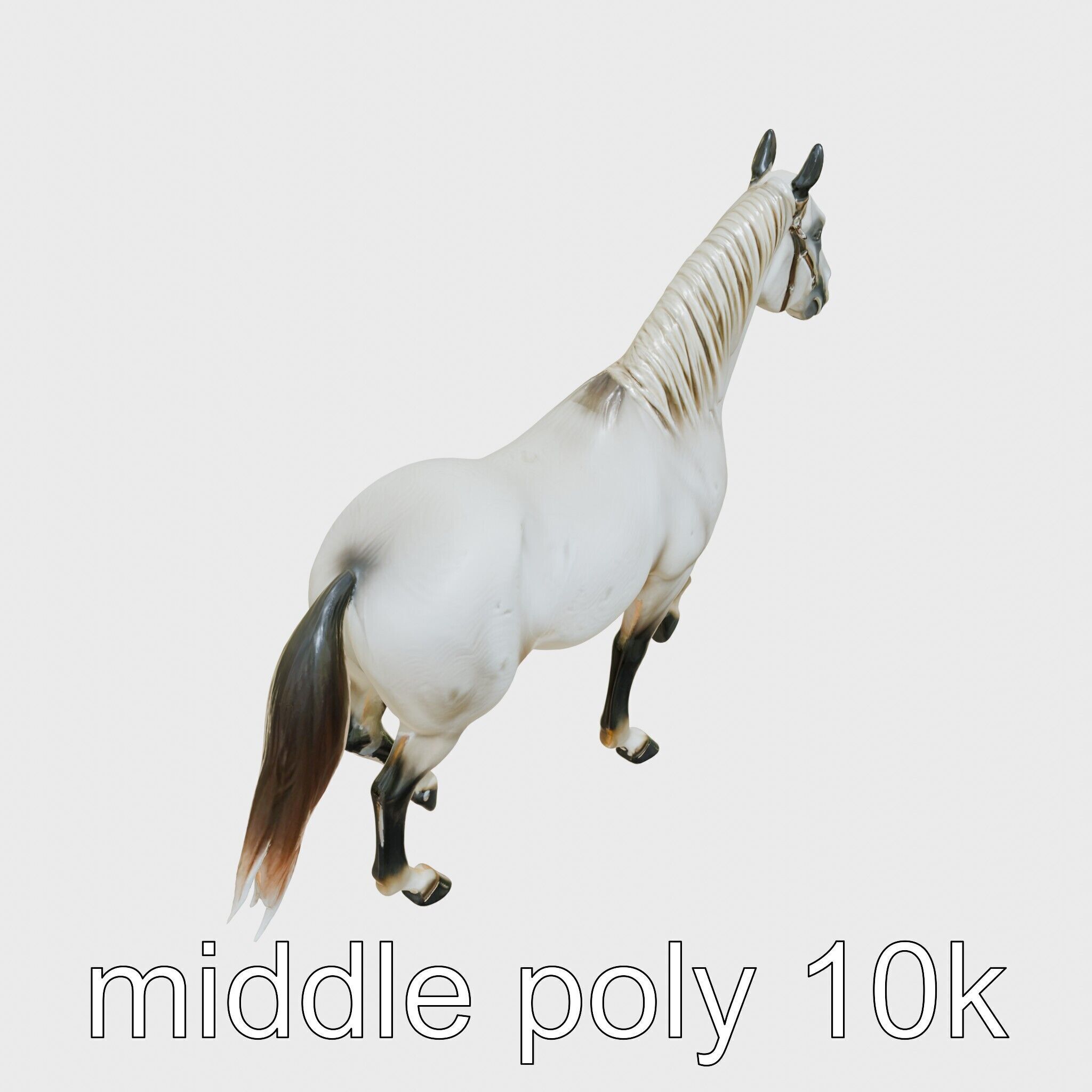 Percheron Horse Elegant Movement Model Low-poly 3D model_39