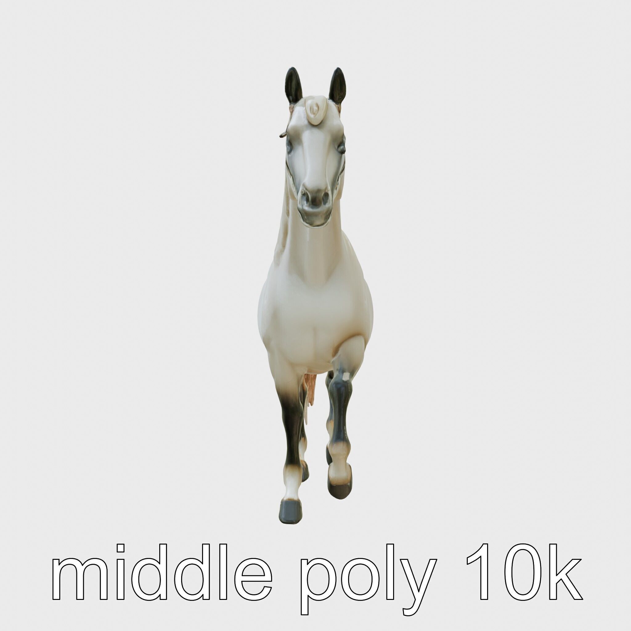 Percheron Horse Elegant Movement Model Low-poly 3D model_33