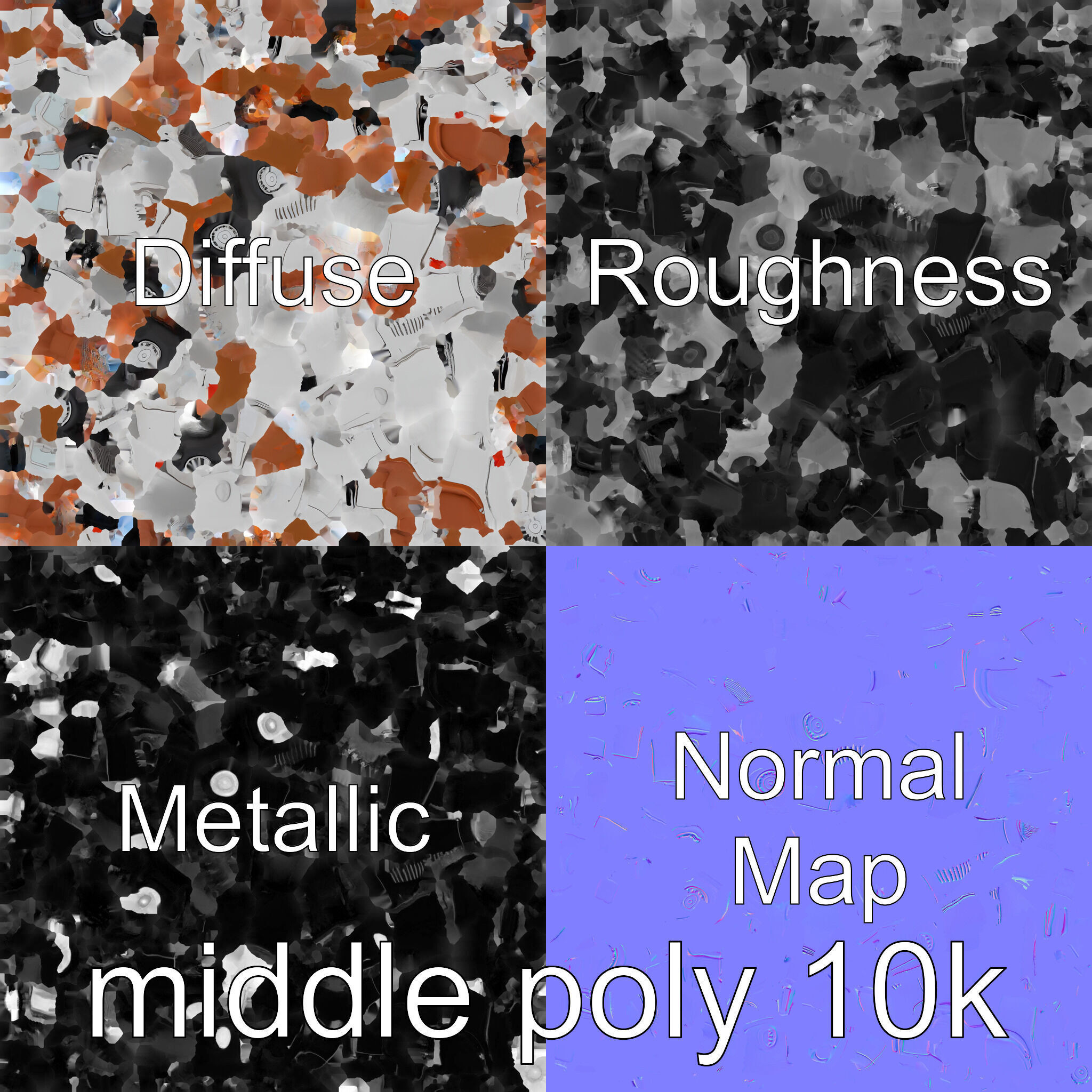 Percheron Horse Elegant Movement Model Low-poly 3D model_11