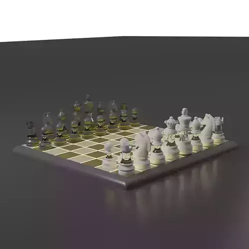 3D Chessboard Model High Resolution  Game Design  Rendering