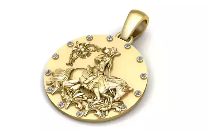 HOURS HUMAN ANIMAL PENDANT 3D PRINTQABLE MODEL 