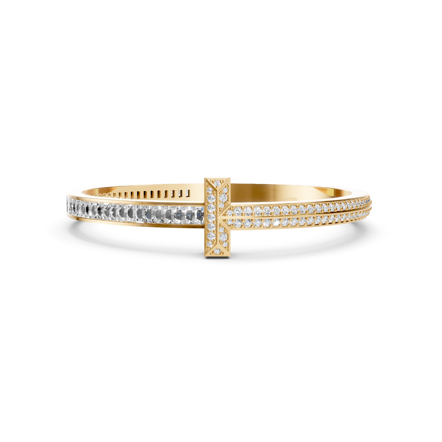Tiffany T Bangle Pave Baguette 3D print model_5