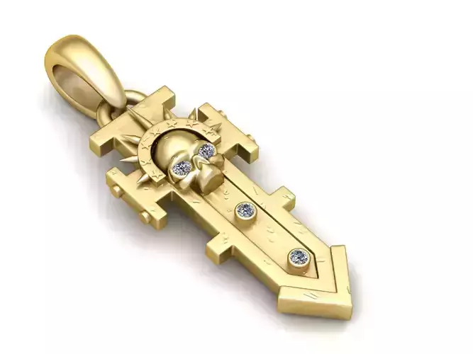 GOTHIS SKULL PENDANT 3D PRINTABLE MODEL 