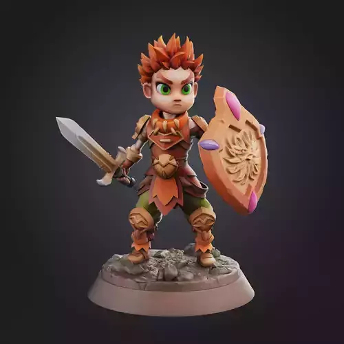 Stylized Warrior 3D print model