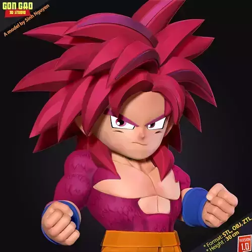 Super Saiyan 4 3D print model