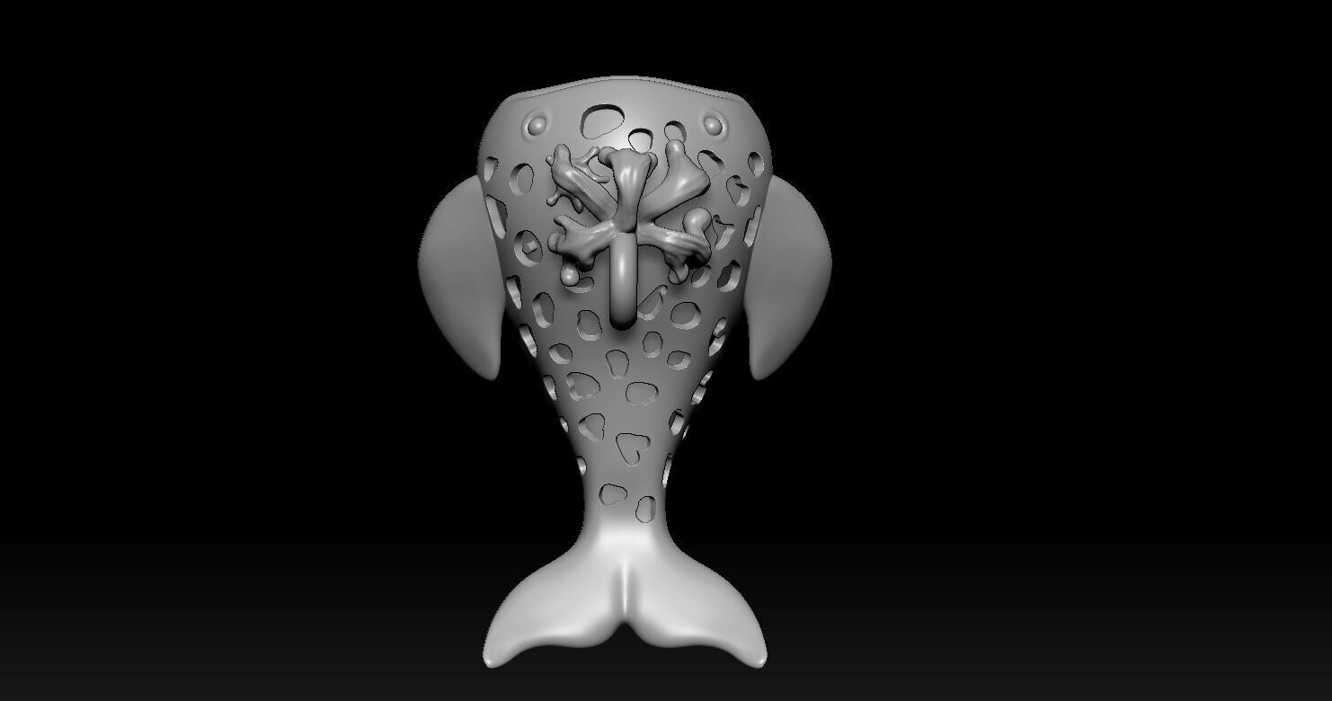 Whale Pendant 1 3D print model_12