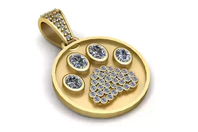 DOG ANIMAL PENDANT 3D PRINTABLE MODEL 