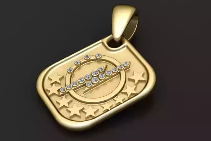 HIP HOP STAR SHAPE PENDANT 3D PRINTABLE MODEL 