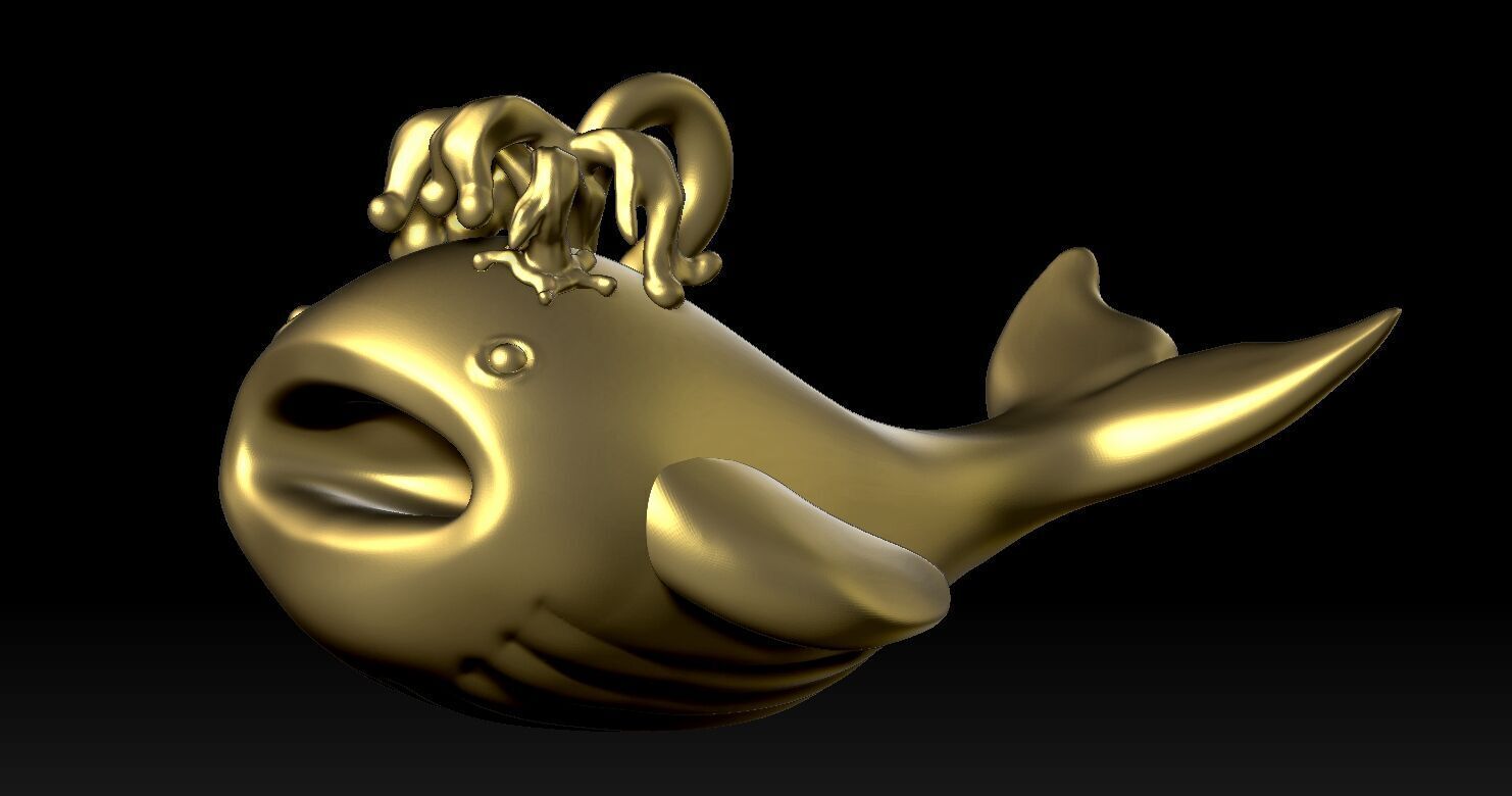 Whale Pendant 2 3D print model 3D print model_11