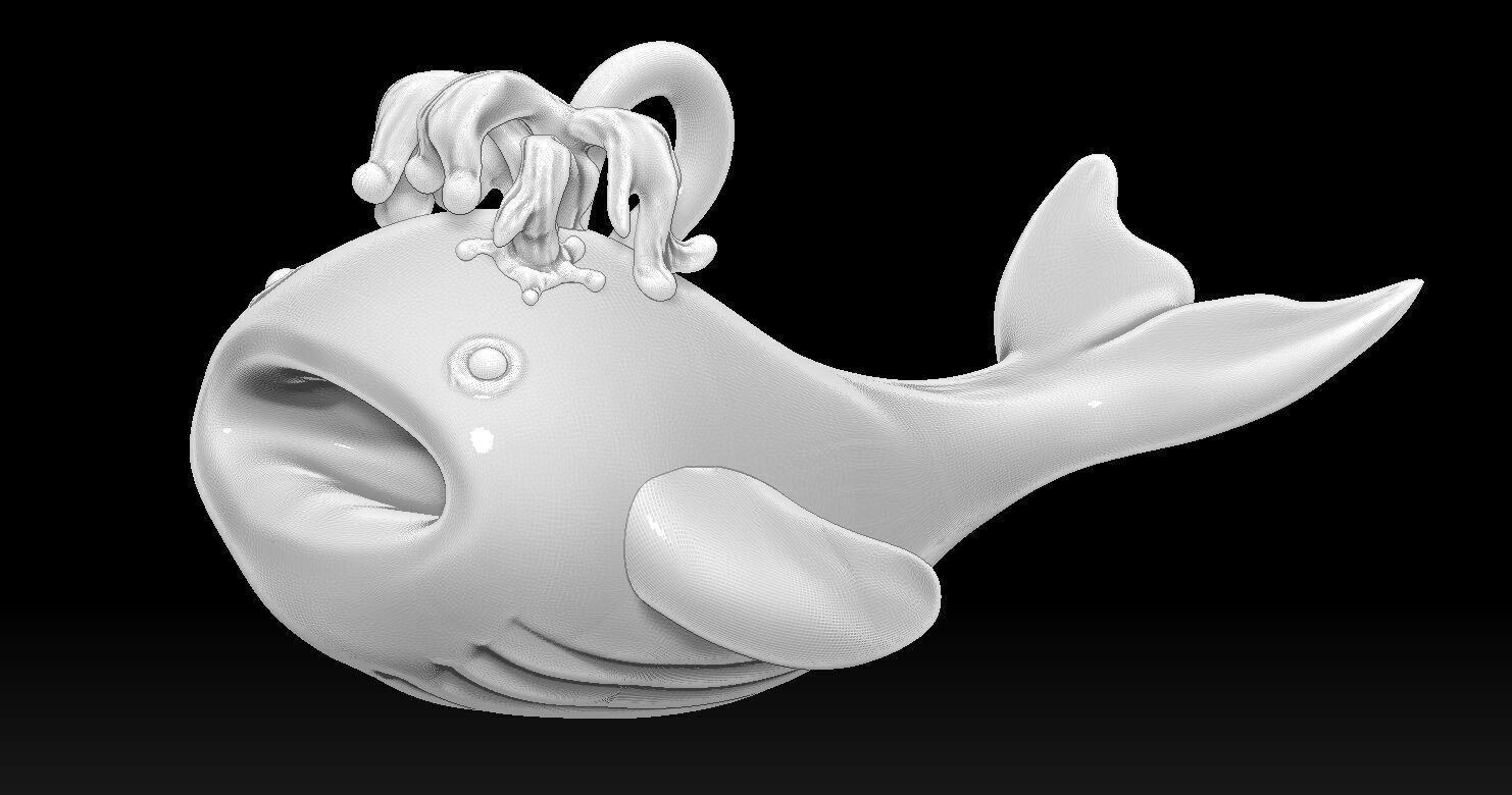 Whale Pendant 2 3D print model 3D print model_8