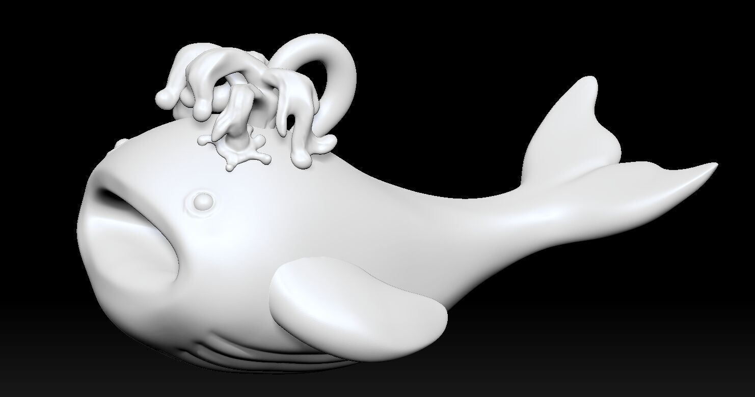 Whale Pendant 2 3D print model 3D print model_6