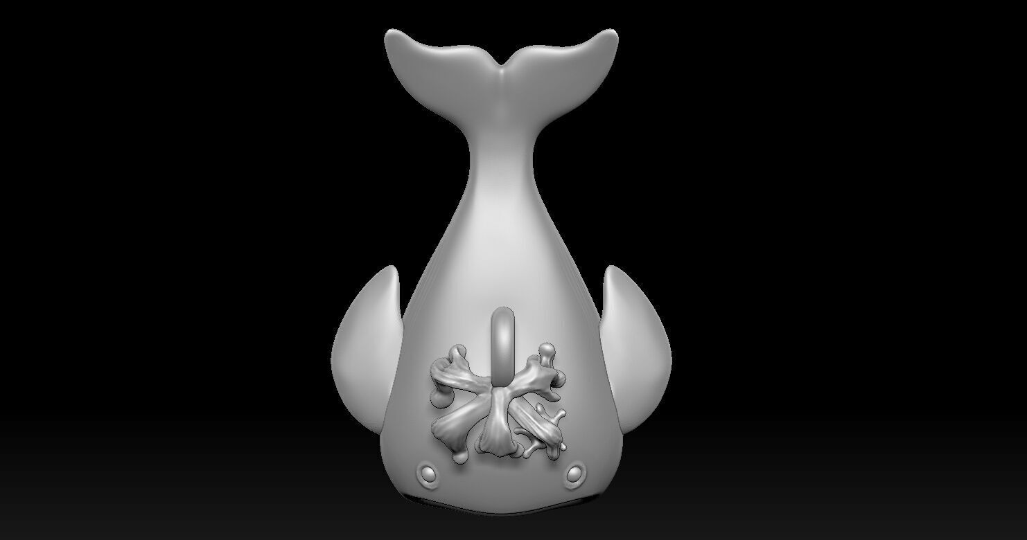 Whale Pendant 2 3D print model 3D print model_13