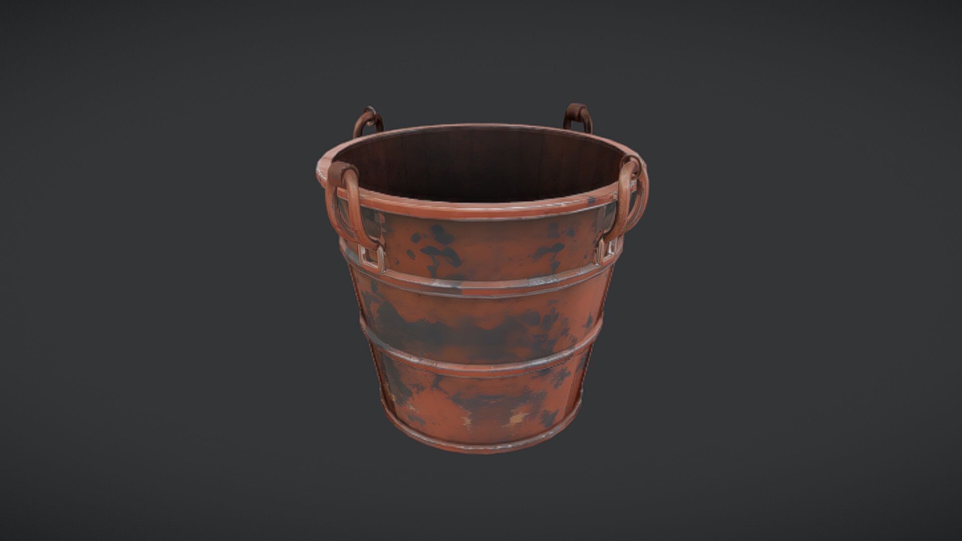 rusty metal bucket 3D model_10