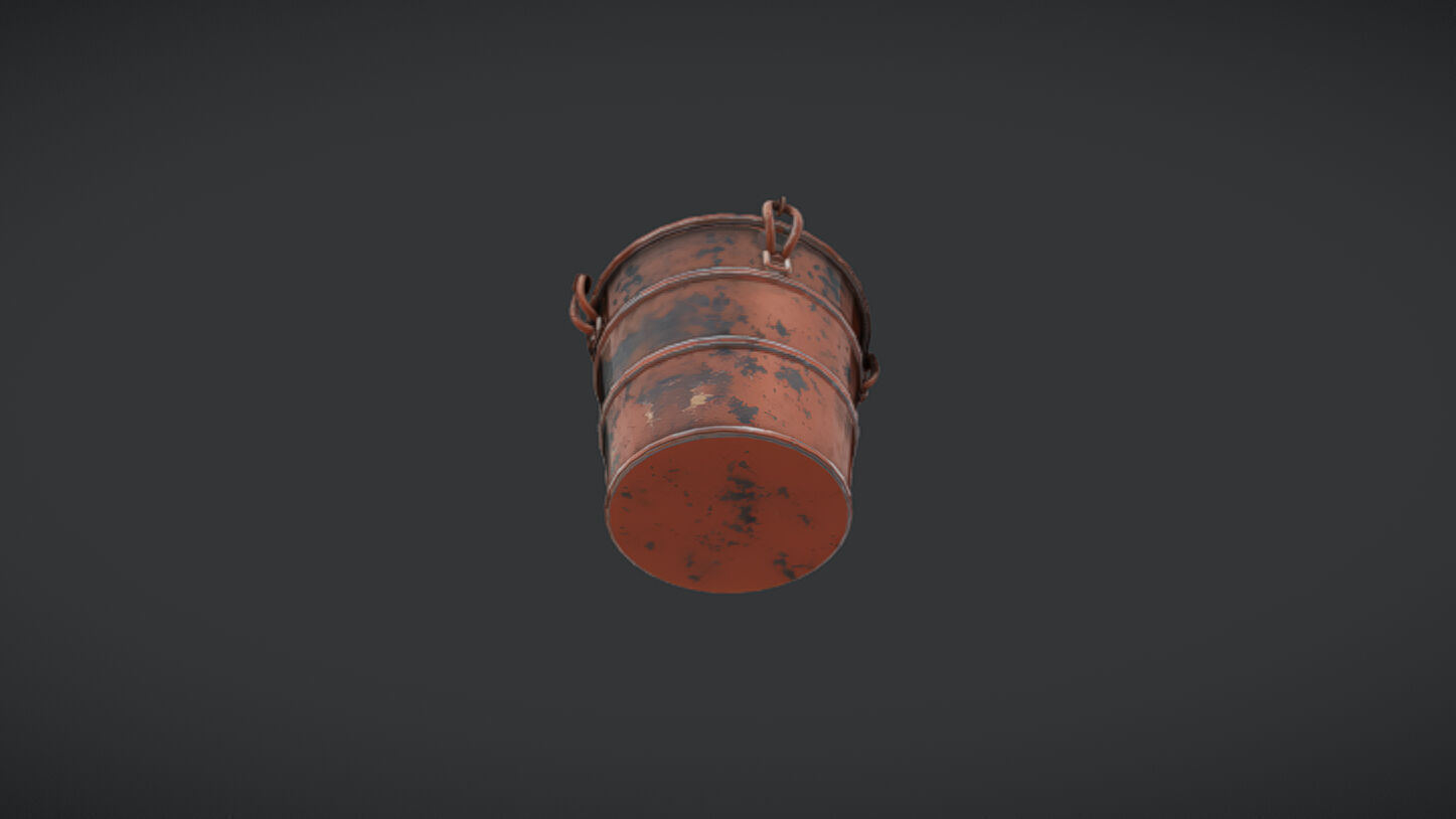rusty metal bucket 3D model_6