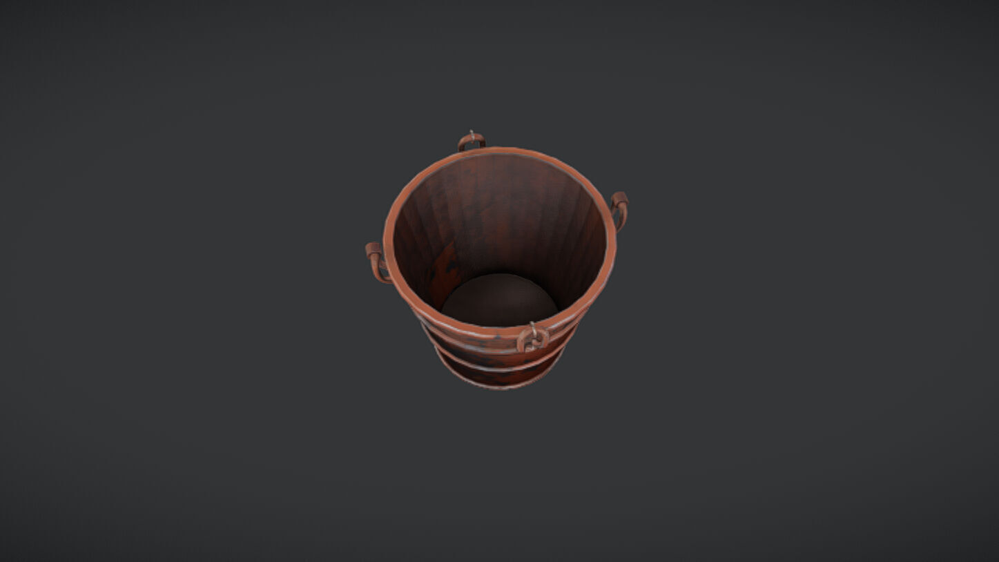 rusty metal bucket 3D model_7