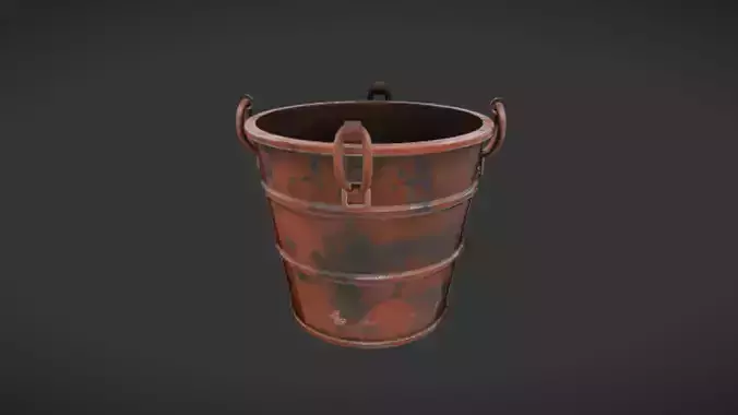 rusty metal bucket