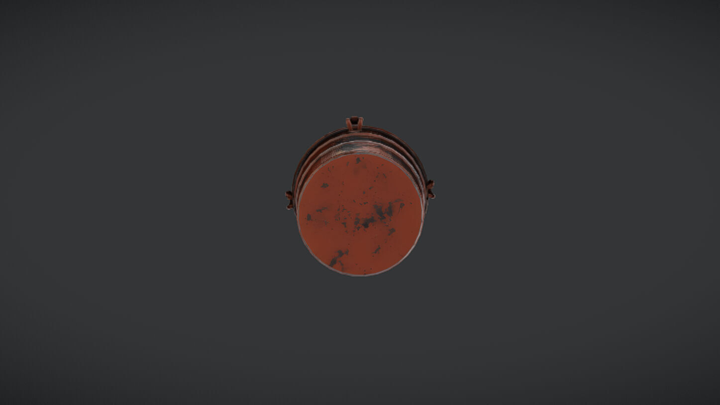 rusty metal bucket 3D model_5