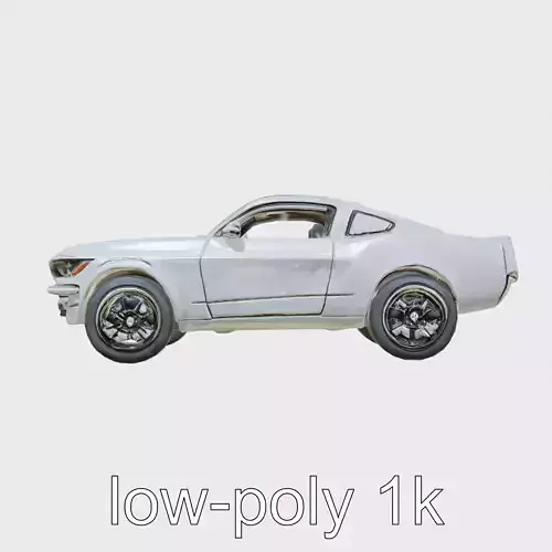 Classic Mustang Car 3D Model with Wild Spirit