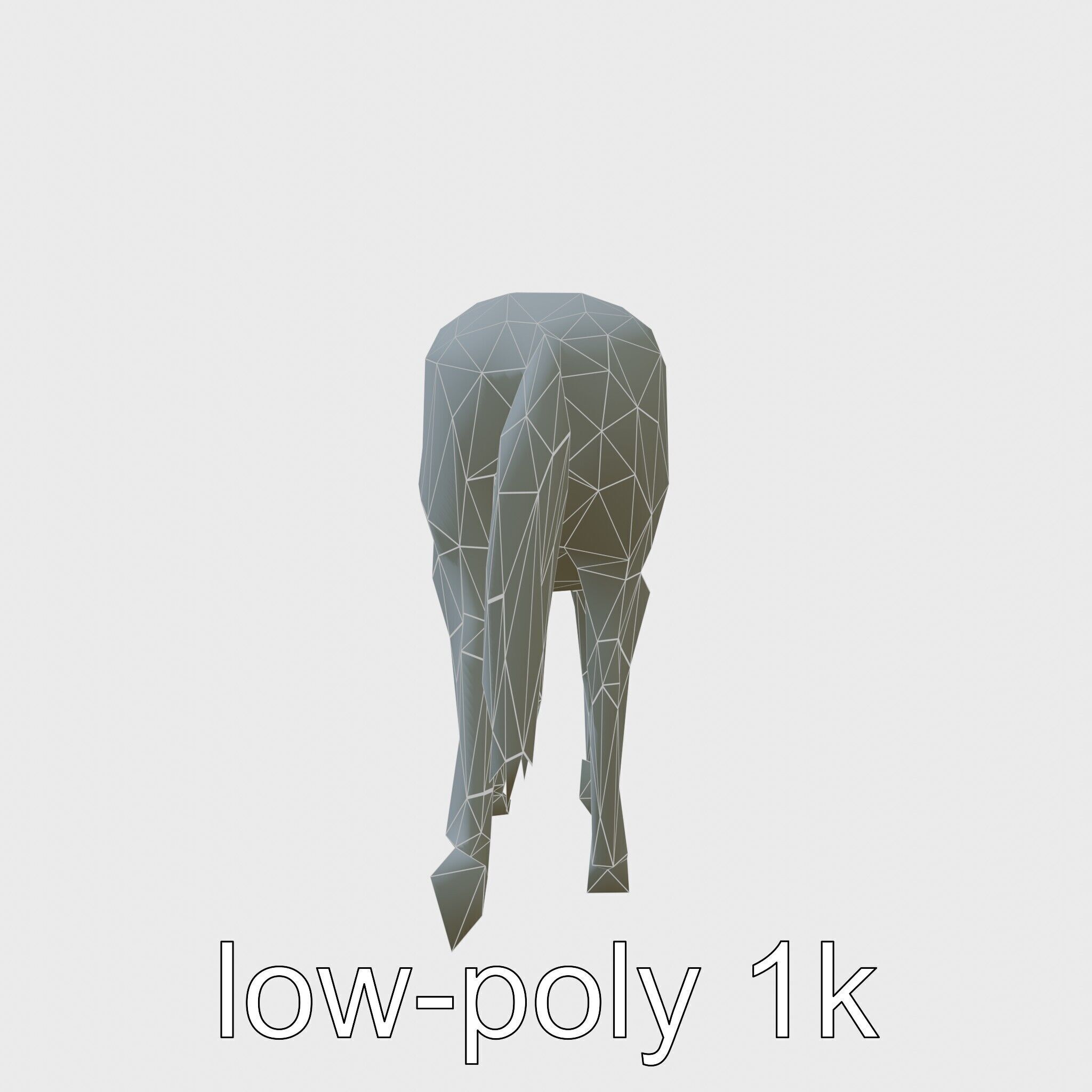 Chestnut Warmblood Horse with Energetic Performance Low-poly 3D model_7