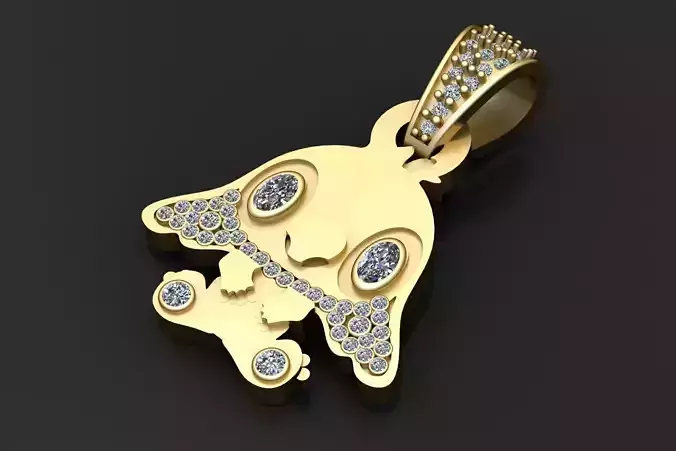 ANIME CARTOON PENDANT 3D PRINTABLE MODEL 