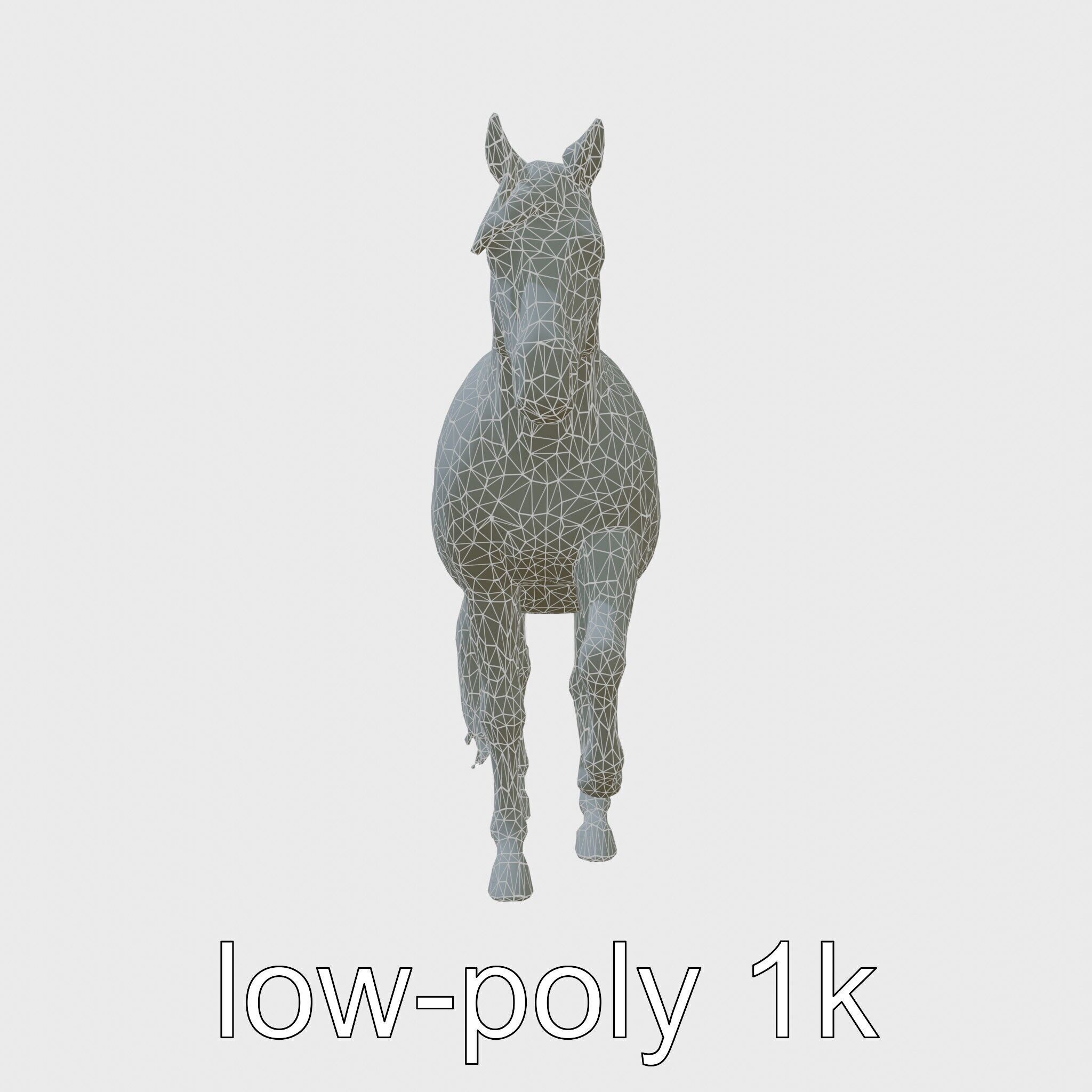 Chestnut Morgan Horse 3D Model with Rich Color Low-poly 3D model_17