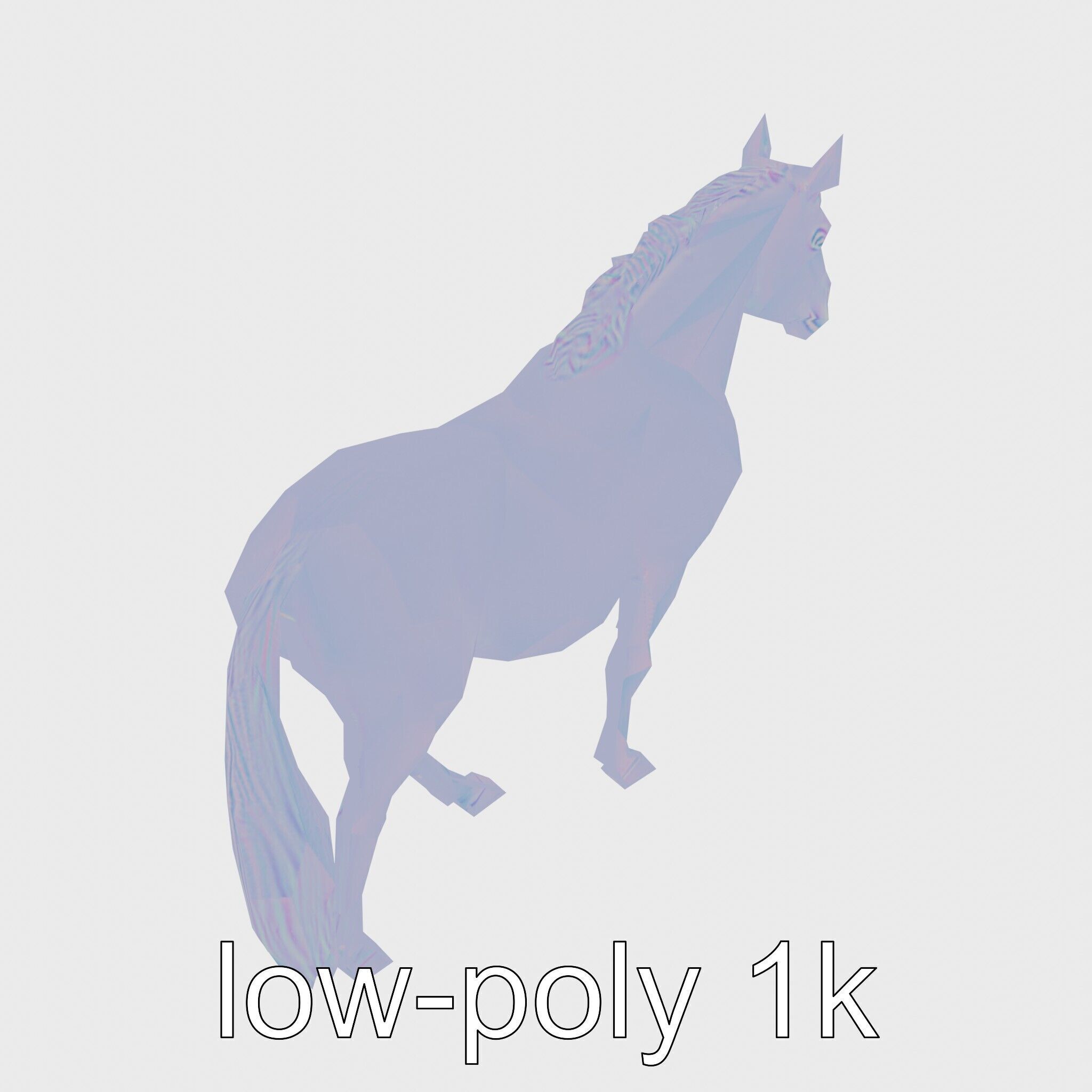 Chestnut Morgan Horse 3D Model with Rich Color Low-poly 3D model_30