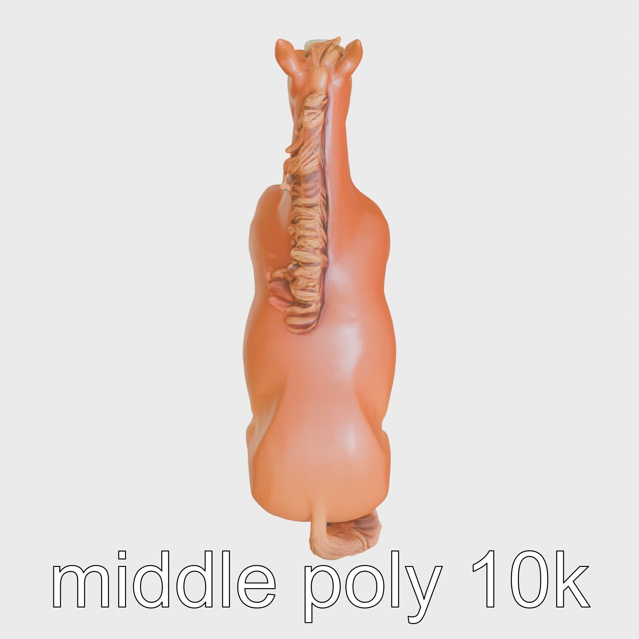 Chestnut Morgan Horse 3D Model with Rich Color Low-poly 3D model_27