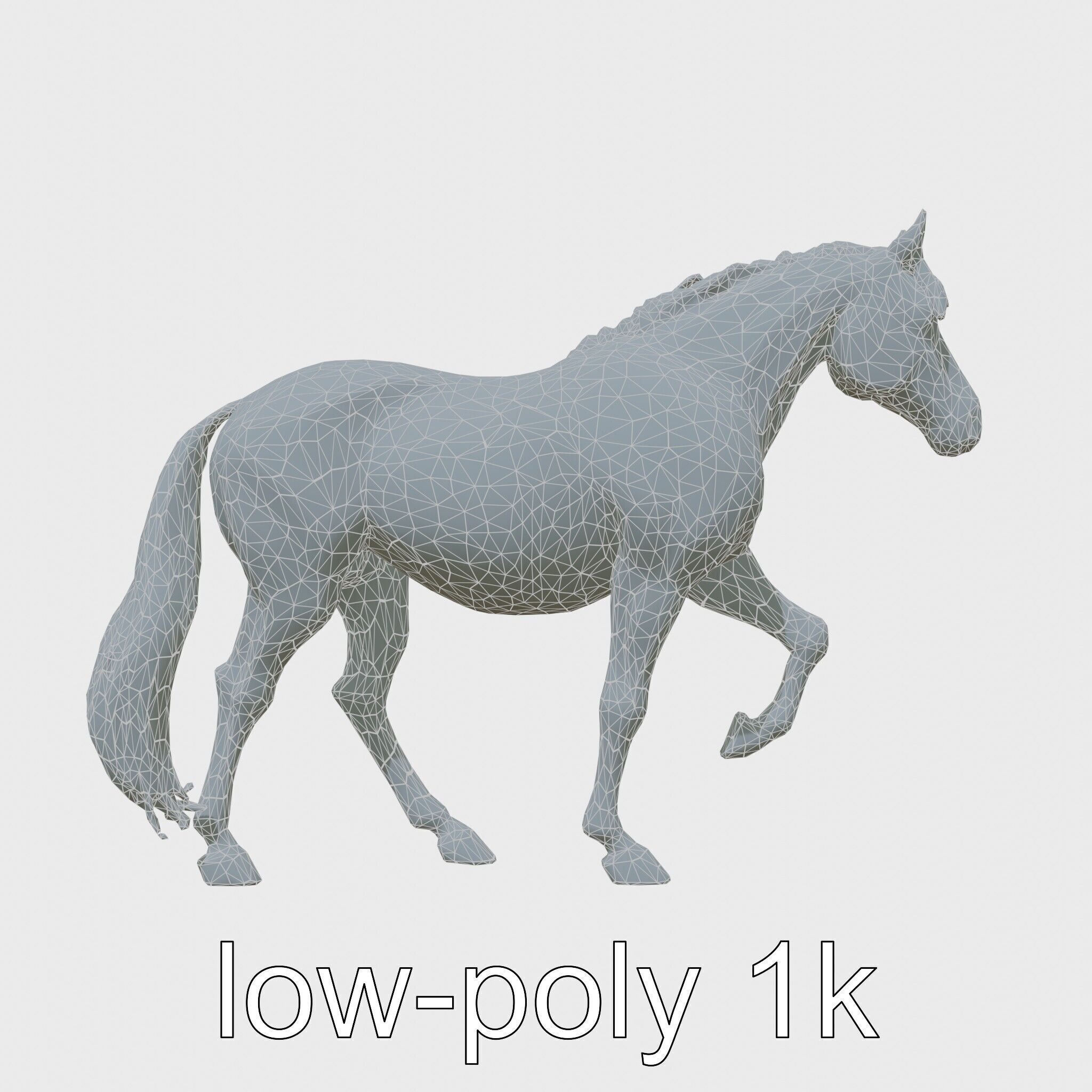 Chestnut Morgan Horse 3D Model with Rich Color Low-poly 3D model_6
